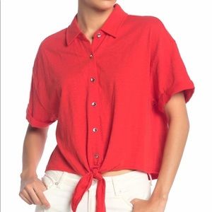 Splendid X Margherita "Roma" knit tie front top